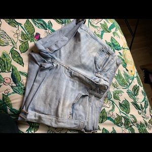 Light Wash AE High Waisted Shorts